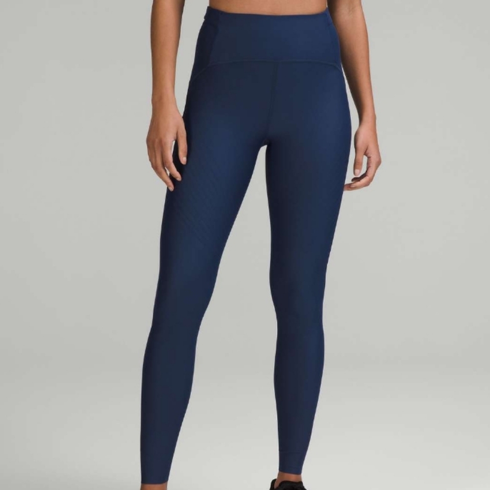 Lululemon SenseKnit High-Rise Running Tight 28" In Mineral Blue Size 6 - Picture 3 of 17